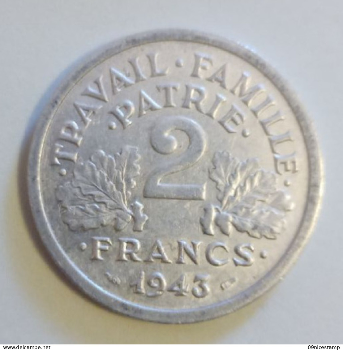 France, Year 1943, Used; 2 Franc - 2 Francs