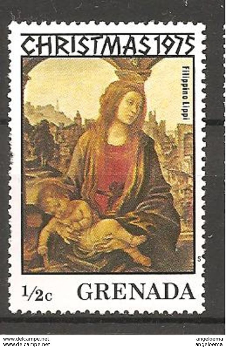 GRENADA - 1975 FILIPPO LIPPI Madonna Con Bambino (chiesa Di S.Spirito, Firenze) Nuovo** MNH - Madonnen