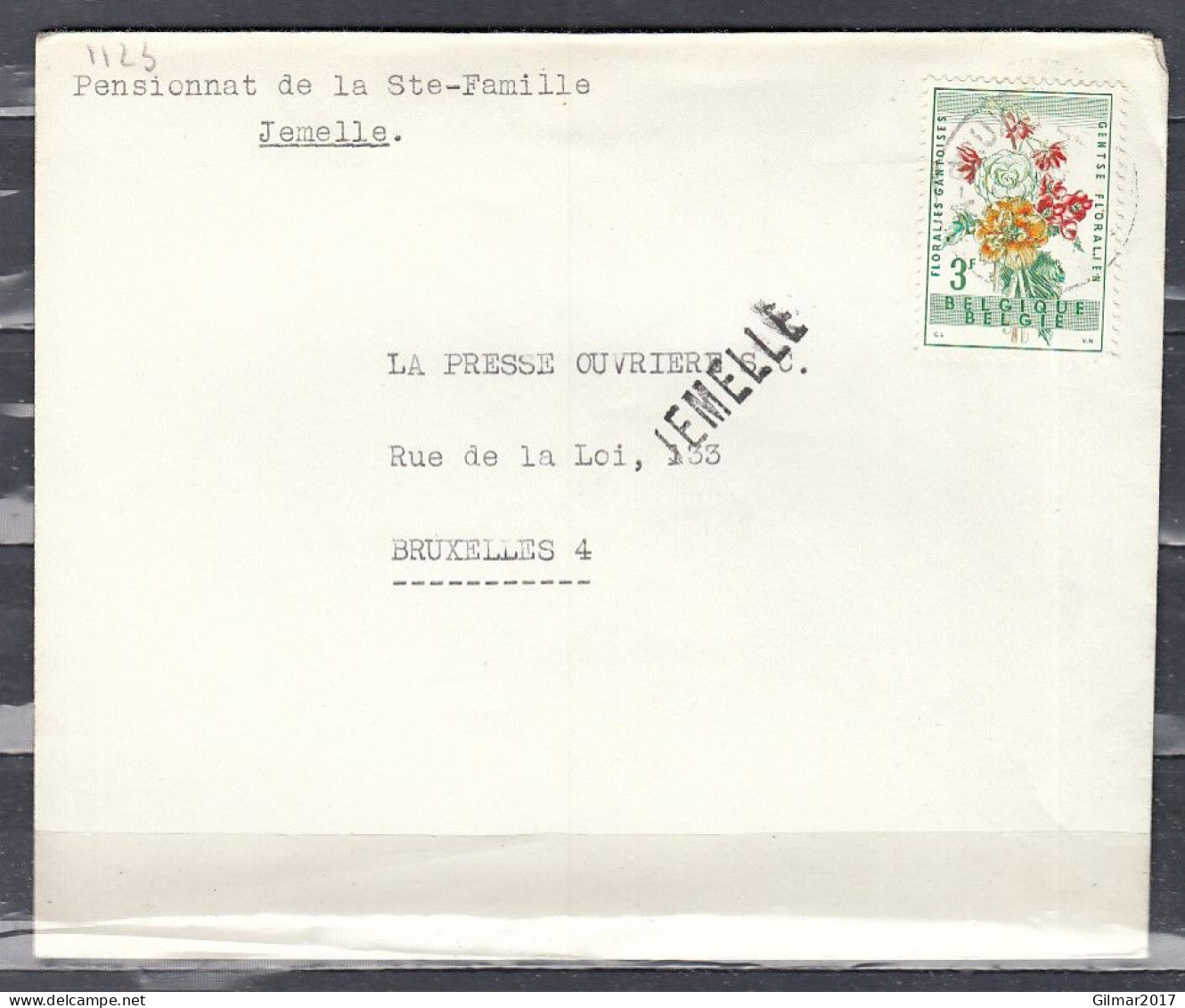 Brief Van Bruxelles Naar Bruxelles Met Langstempel Jemelle - Linear Postmarks