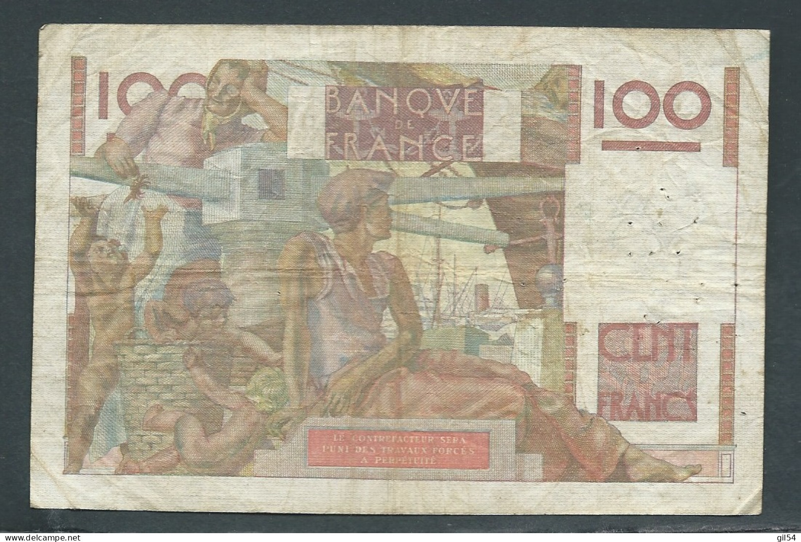 France - Billet De 100 Francs Type Jeune Paysan - 02268  H.431  LAURA 12206 - 100 F 1945-1954 ''Jeune Paysan''