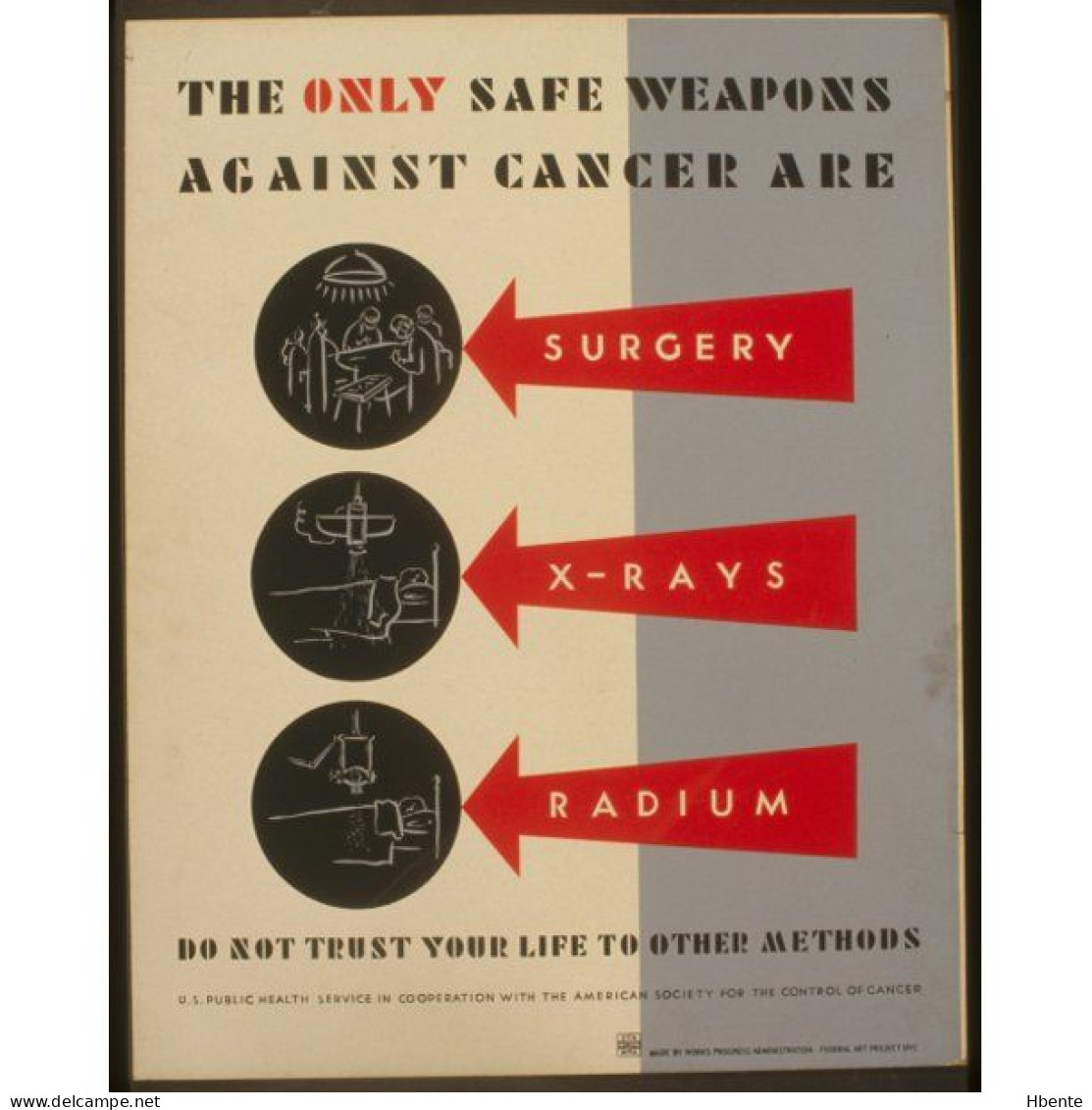 Cancer Surgery X-Rays Radium Anthony Velonis Américain New York 1938 (Photo) - Oggetti