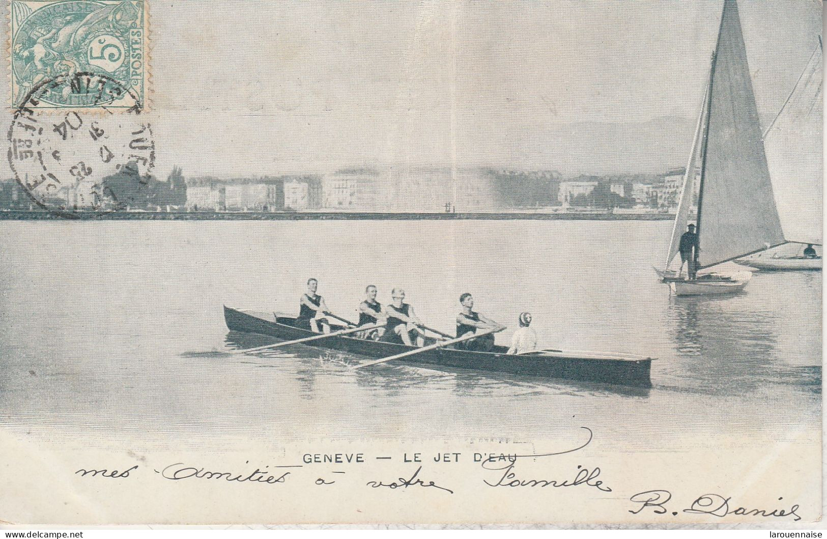 Suisse - Genève - Le Jet D' Eau - Canottaggio