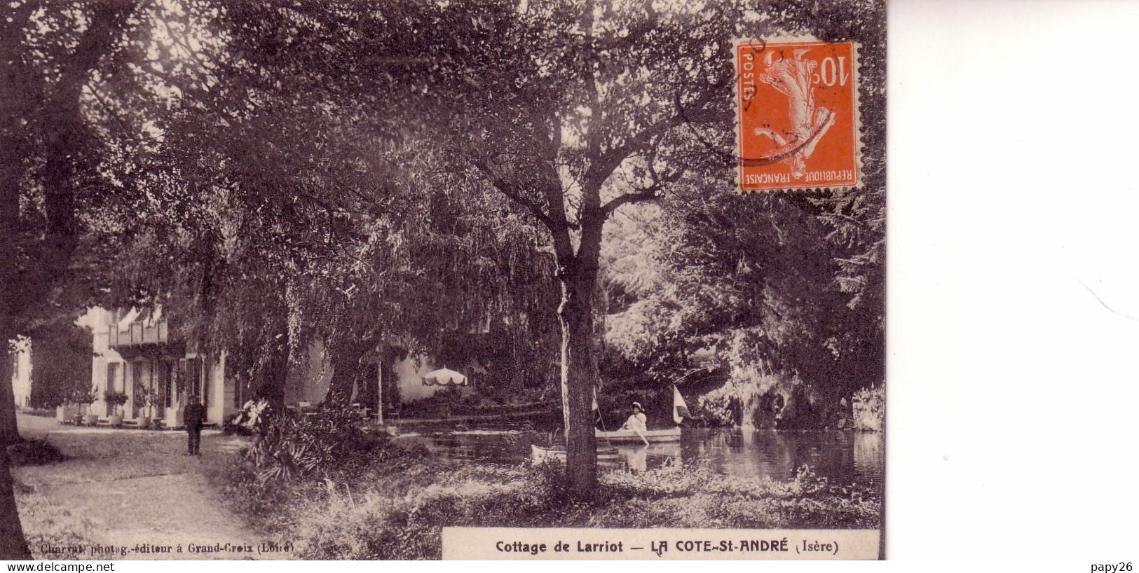 Cpa La Cote St André Cottage De Larriot - La Côte-Saint-André
