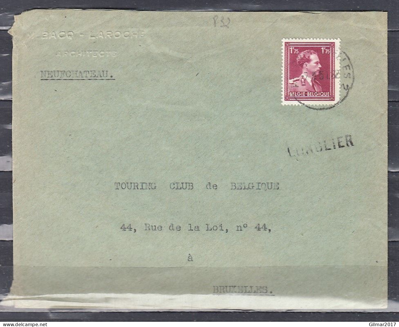 Brief Van Arlon-Bruxelles 2 Naar Bruxelles Met Langstempel Longlier - Linear Postmarks