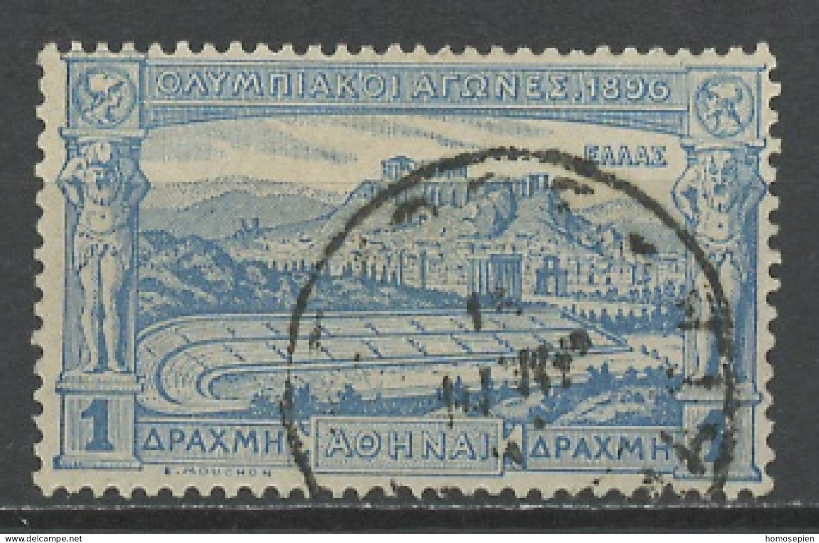 Grèce - Griechenland - Greece 1896 Y&T N°109 - Michel N°105 (o) - 1d Stade Et L'Acropole - Used Stamps