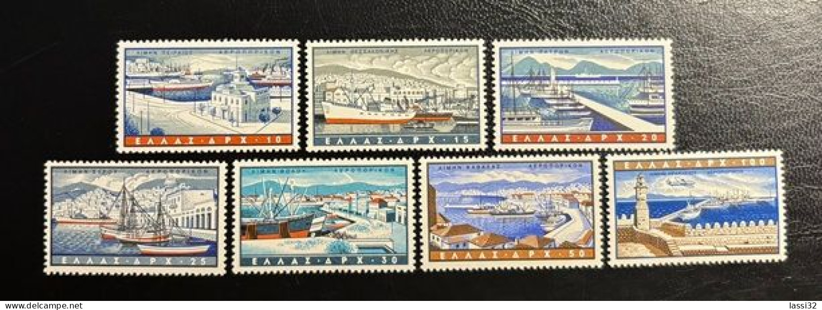 GREECE, 1958 GREEK PORTS SHIPS LIGHTHOUSES, MNH - Nuovi