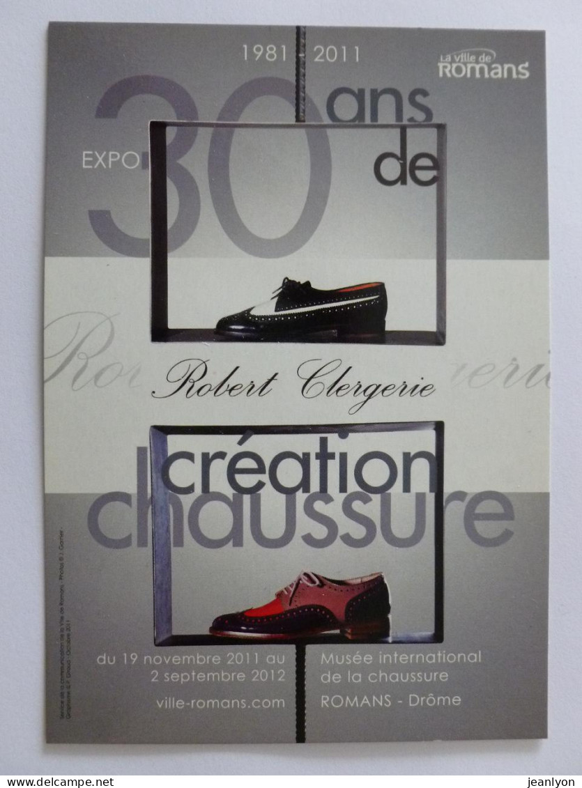 CHAUSSURE / CHAUSSEUR - CLERGERIE - Ville De Romans (26/Drôme) - Carte Publicitaire Musée De La Chaussure - Mode