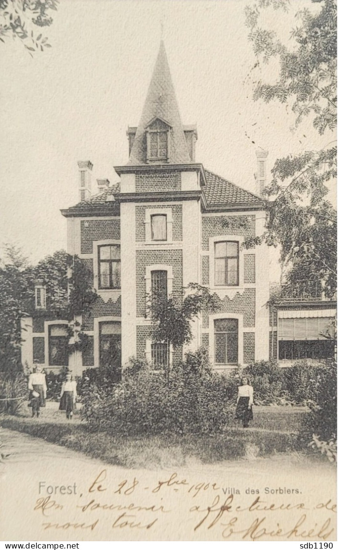 Forest - Villa Des Sorbiers (Nels, Bruxelles, Série 11 No. 578), Animée, Circulée 1902 - Forest - Vorst