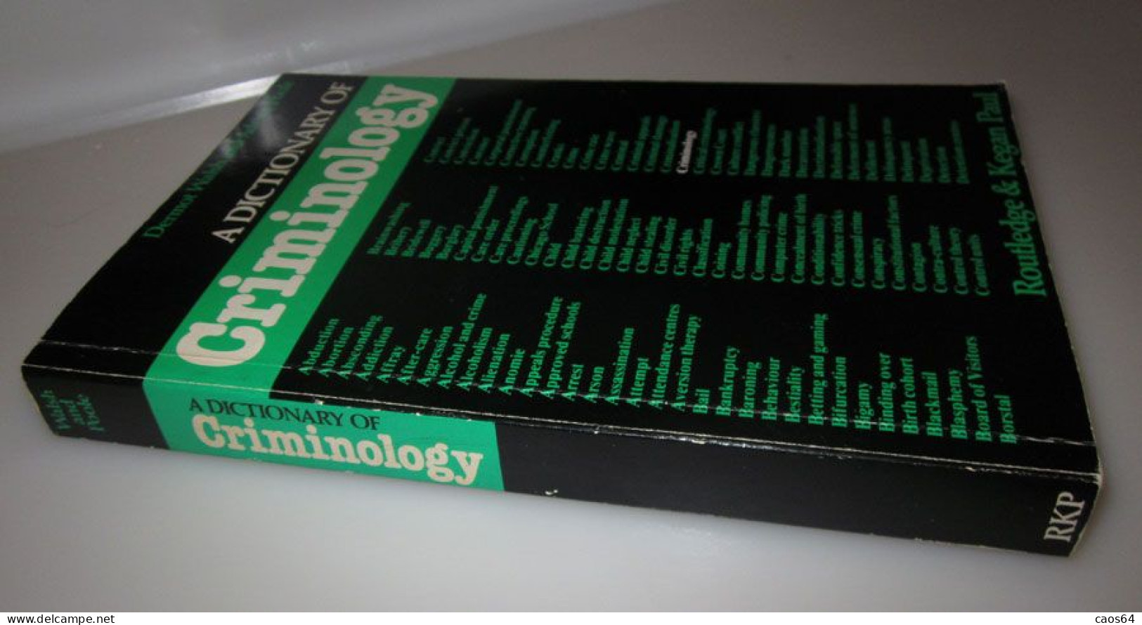 A Dictionary Of Criminology Dermot Walsh And Adrian Poole 1983 - 1950-Heden