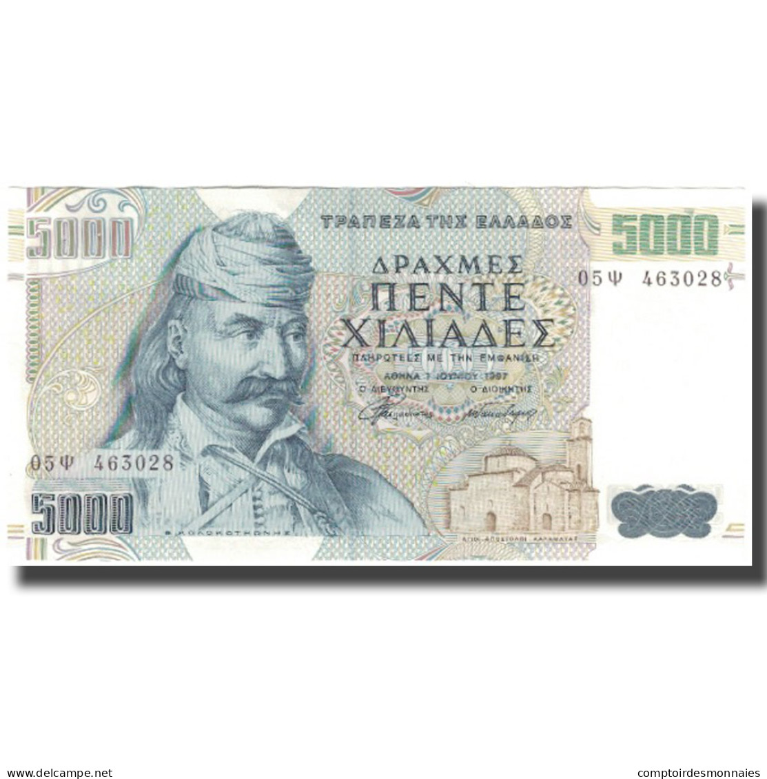 Billet, Grèce, 5000 Drachmaes, 1997, KM:205a, SPL - Grèce