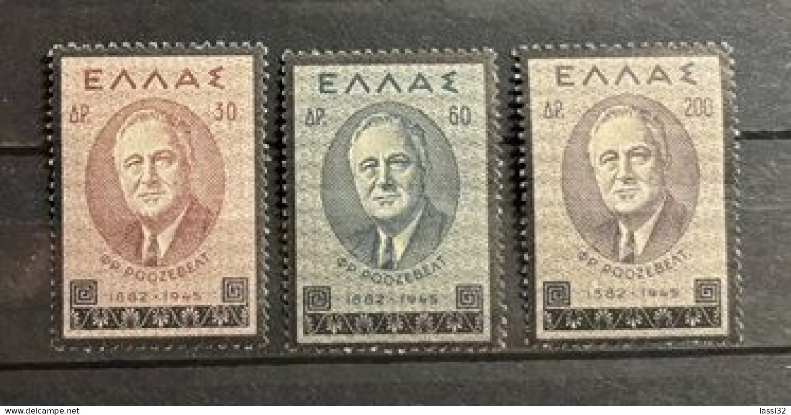 GREECE 1945, ROOSEVELT USA , MNH - Unused Stamps