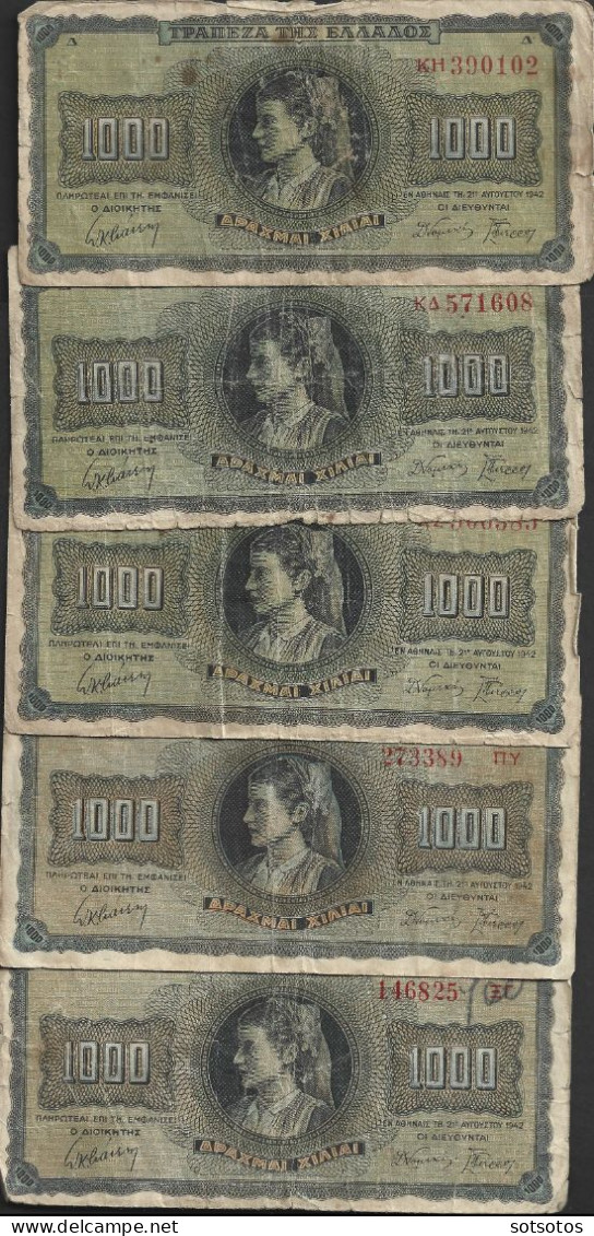 Greece 1926-1978 - 26 banknotes (+ 1 rare in fair condition and stripe of five "People's Lottery of 2004)  - Various dat