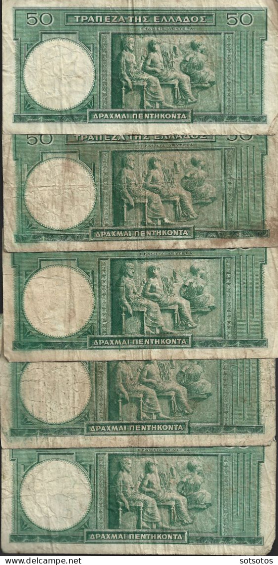 Greece 1926-1978 - 26 banknotes (+ 1 rare in fair condition and stripe of five "People's Lottery of 2004)  - Various dat