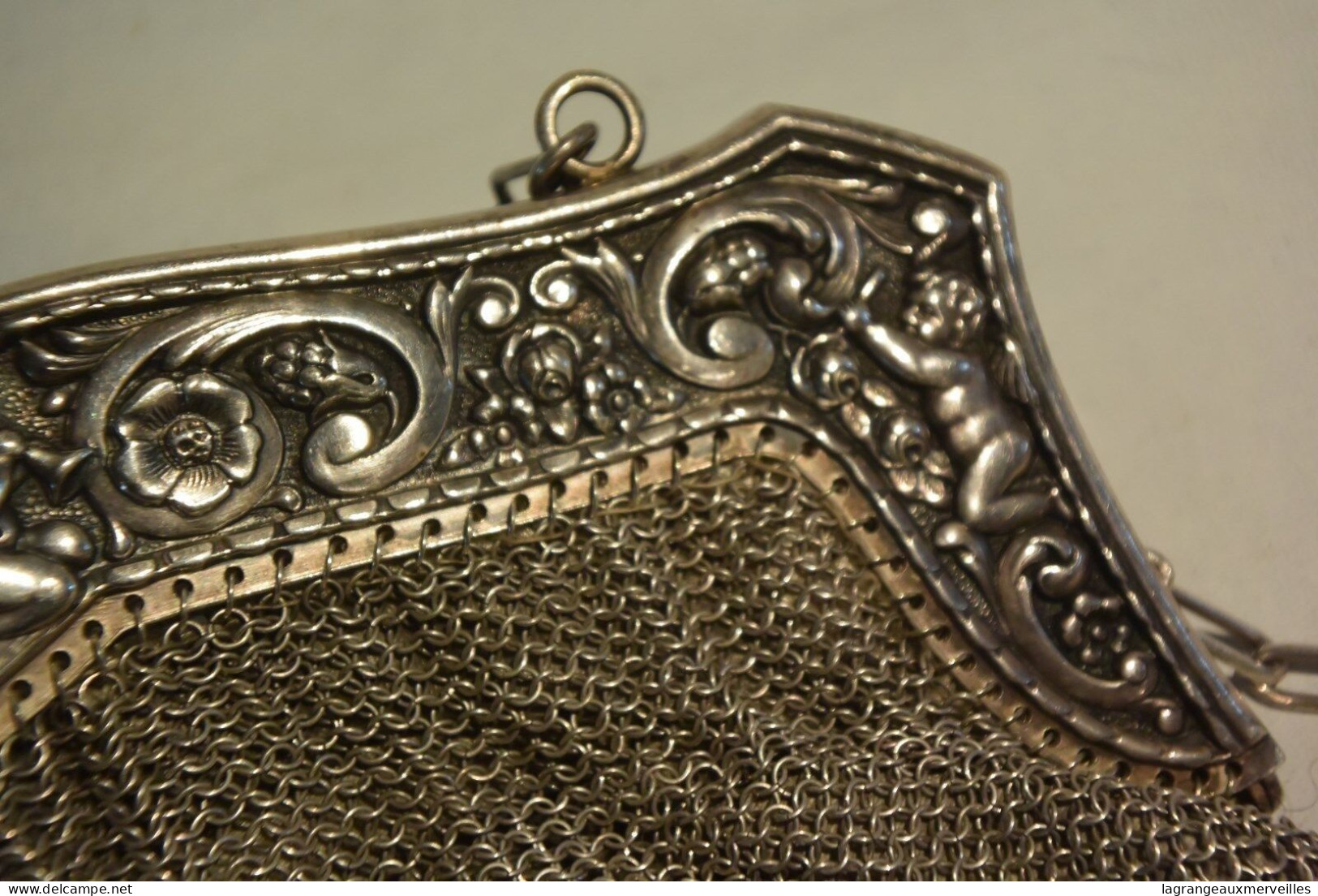 C48 Ancien sac de perle Art deco poinçonné Vintage AUTHENTIQUE