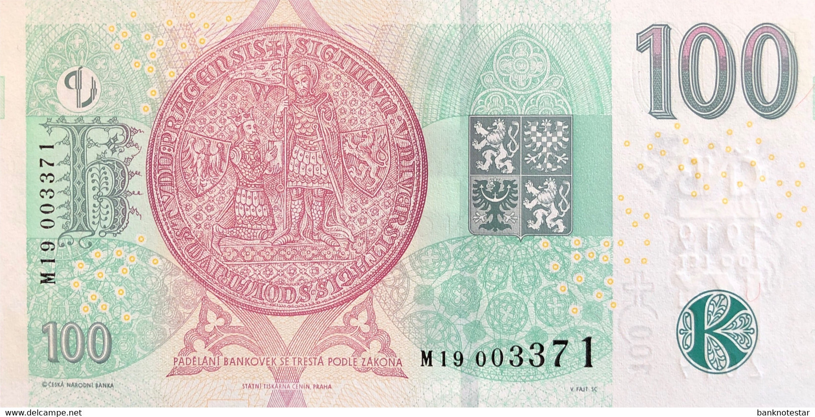 Czech Republic 100 Korun, P-New (2019) - UNC - Tsjechië