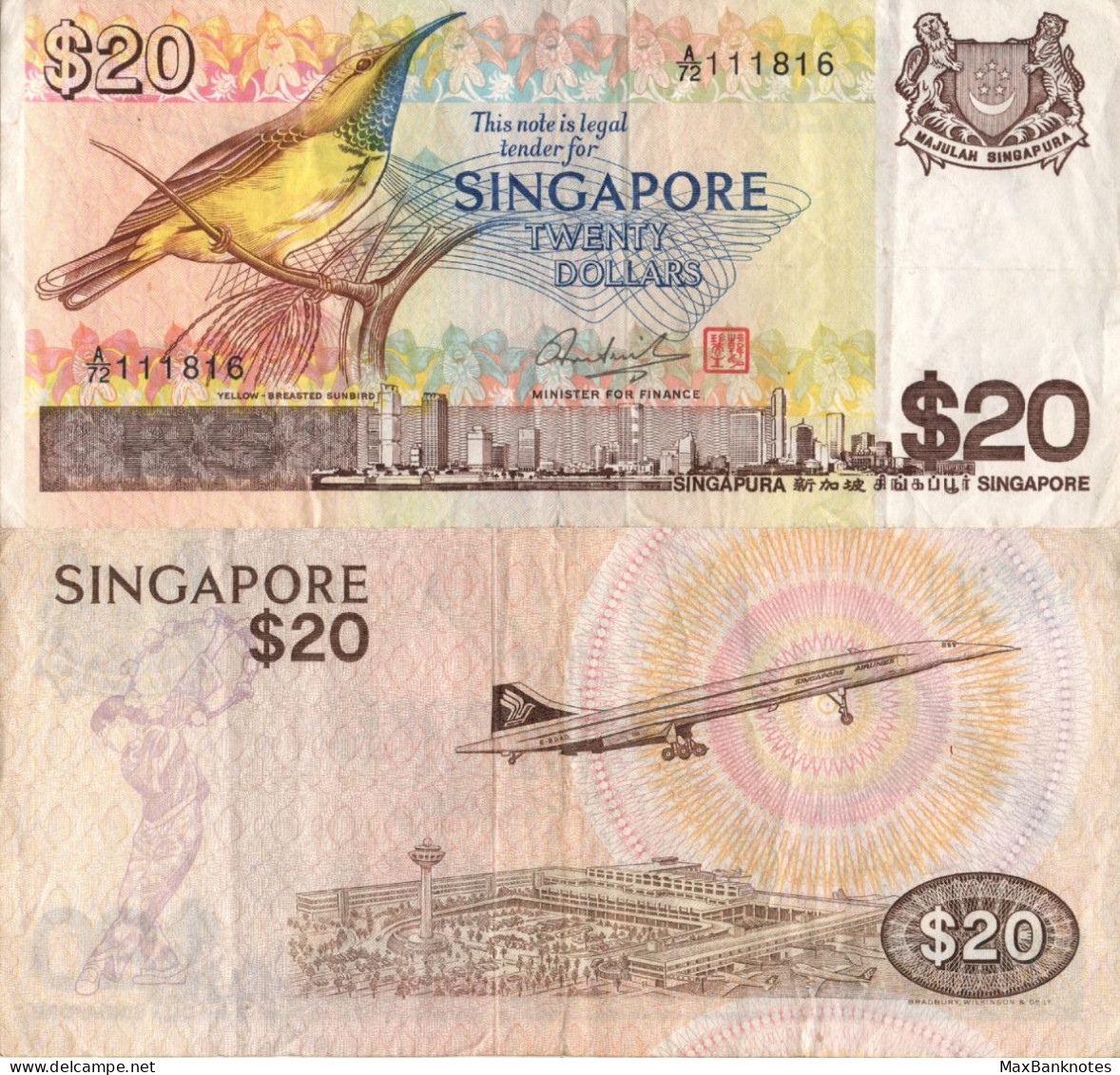 Singapore / 20 Dollars / 1979 / P-12(a) / VF - Singapore