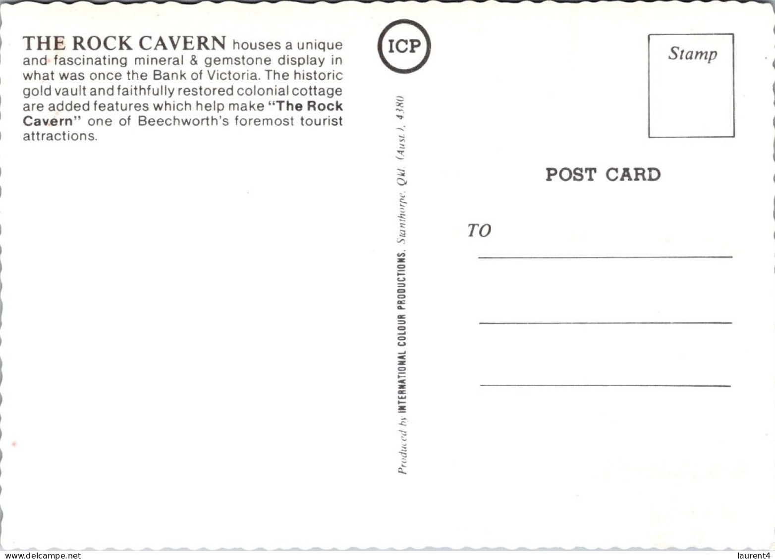 13-2-2024 (4 X 6) Australia - VIC - The Rock Cavern, Beechworth - Autres & Non Classés