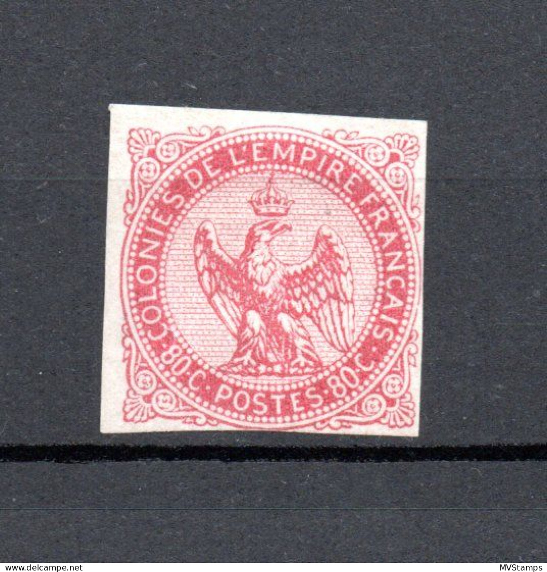 France Colonies 1865 Old Eagle Stamp (Michel 6) Nice Unused/no Gum - Eagle And Crown
