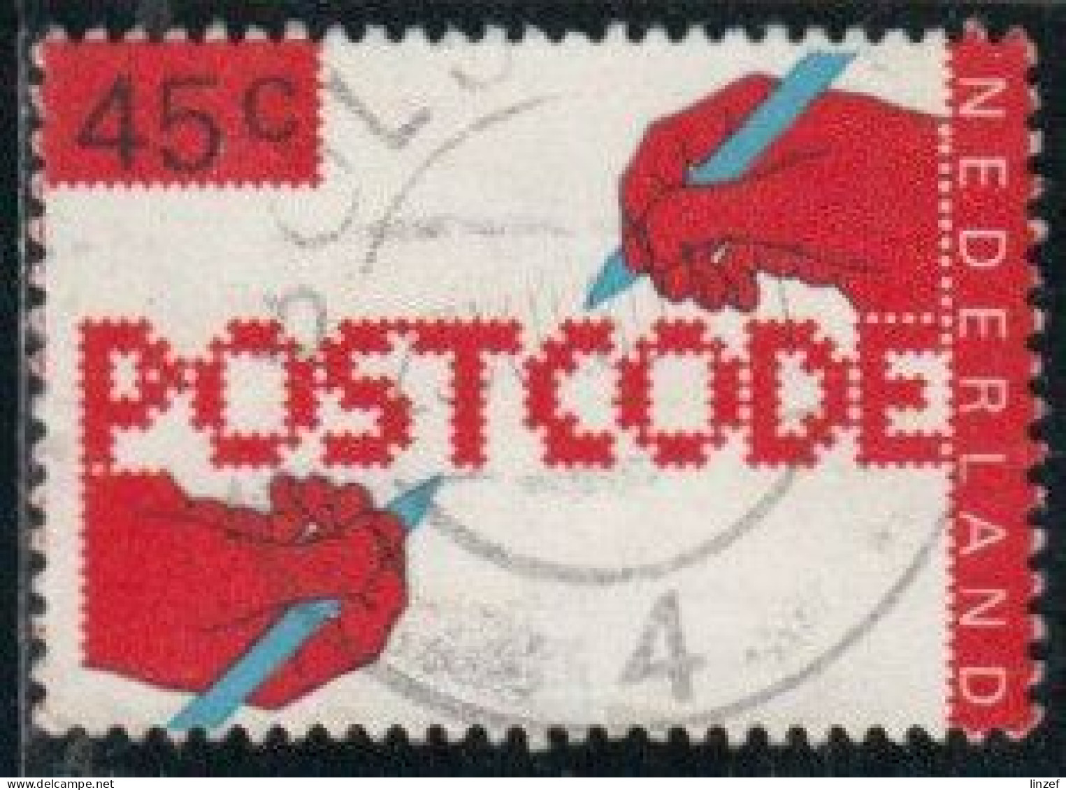 Pays-Bas 1978 Yv. N°1085 - Code Postal - Oblitéré - Oblitérés