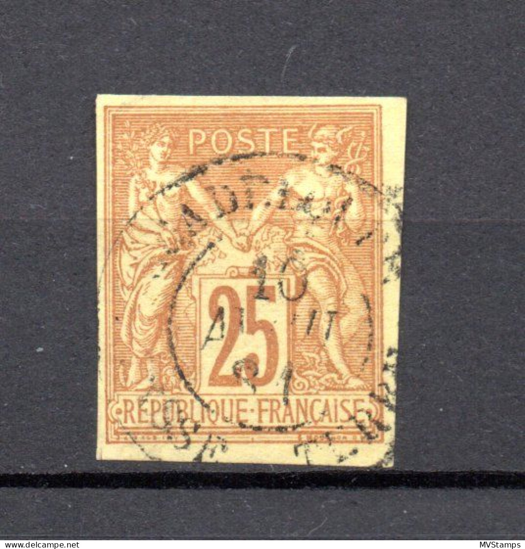 France Colonies 1878 Old Sage Stamp (Michel 43) Nice Used Guadeloupe/Grosse Terre - Sage