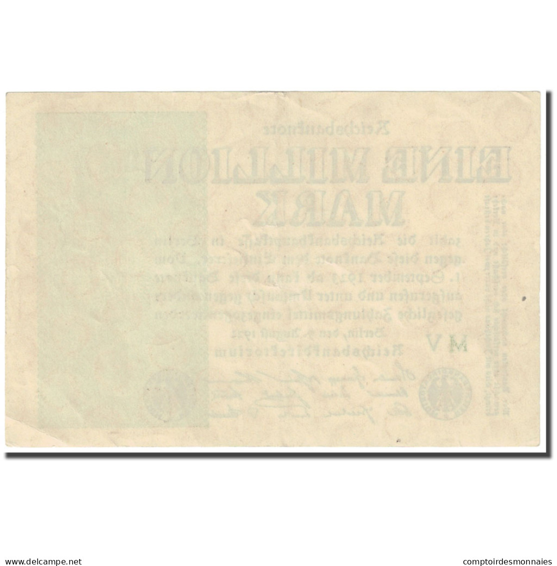 Billet, Allemagne, 1 Million Mark, 1923, 1923-08-09, KM:102b, SUP - 1 Million Mark