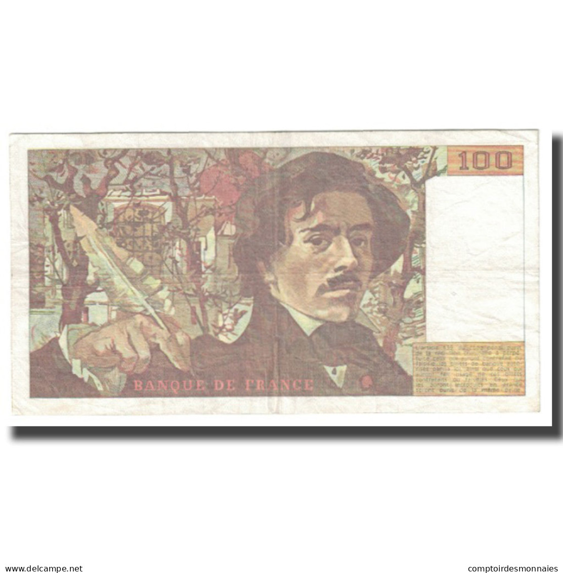 France, 100 Francs, Delacroix, 1986, STROHL TRONCHE DENTAUD, TTB, Fayette:69.10 - 100 F 1978-1995 ''Delacroix''