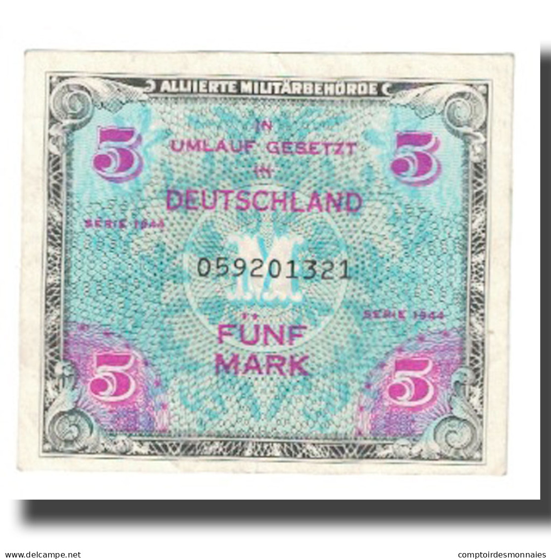 Billet, Allemagne, 5 Mark, 1944, SERIE DE 1944, KM:193a, TTB - 5 Mark