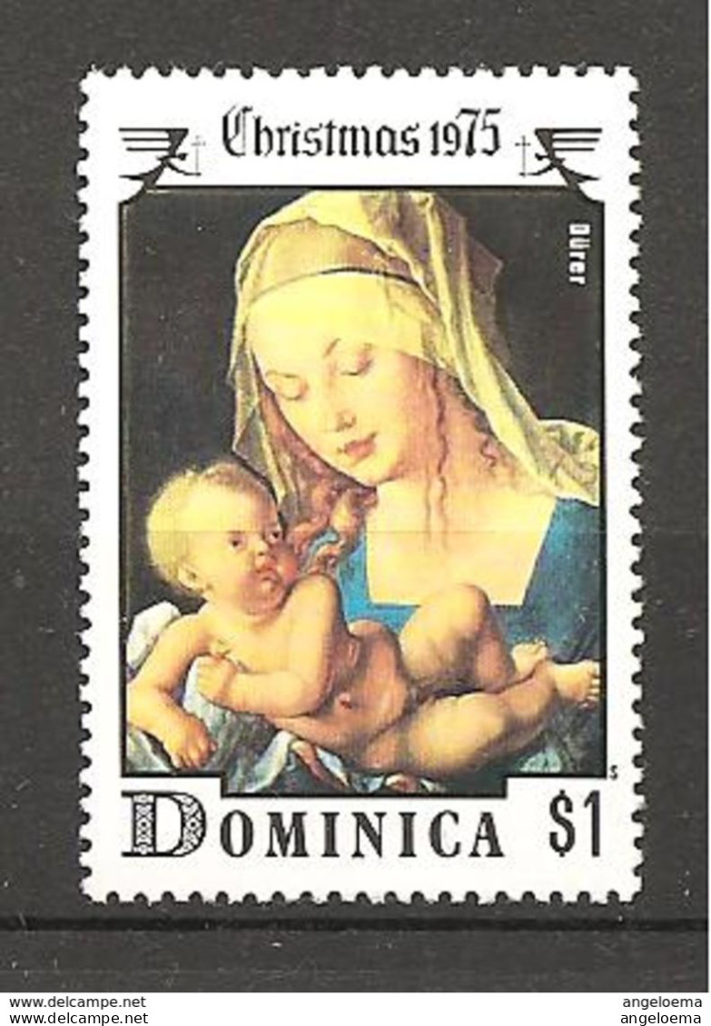 DOMINICA - 1975 FILIPPO LIPPI Madonna Adorante Il Bambino (Uffizi, Firenze) Nuovo** MNH - Religión