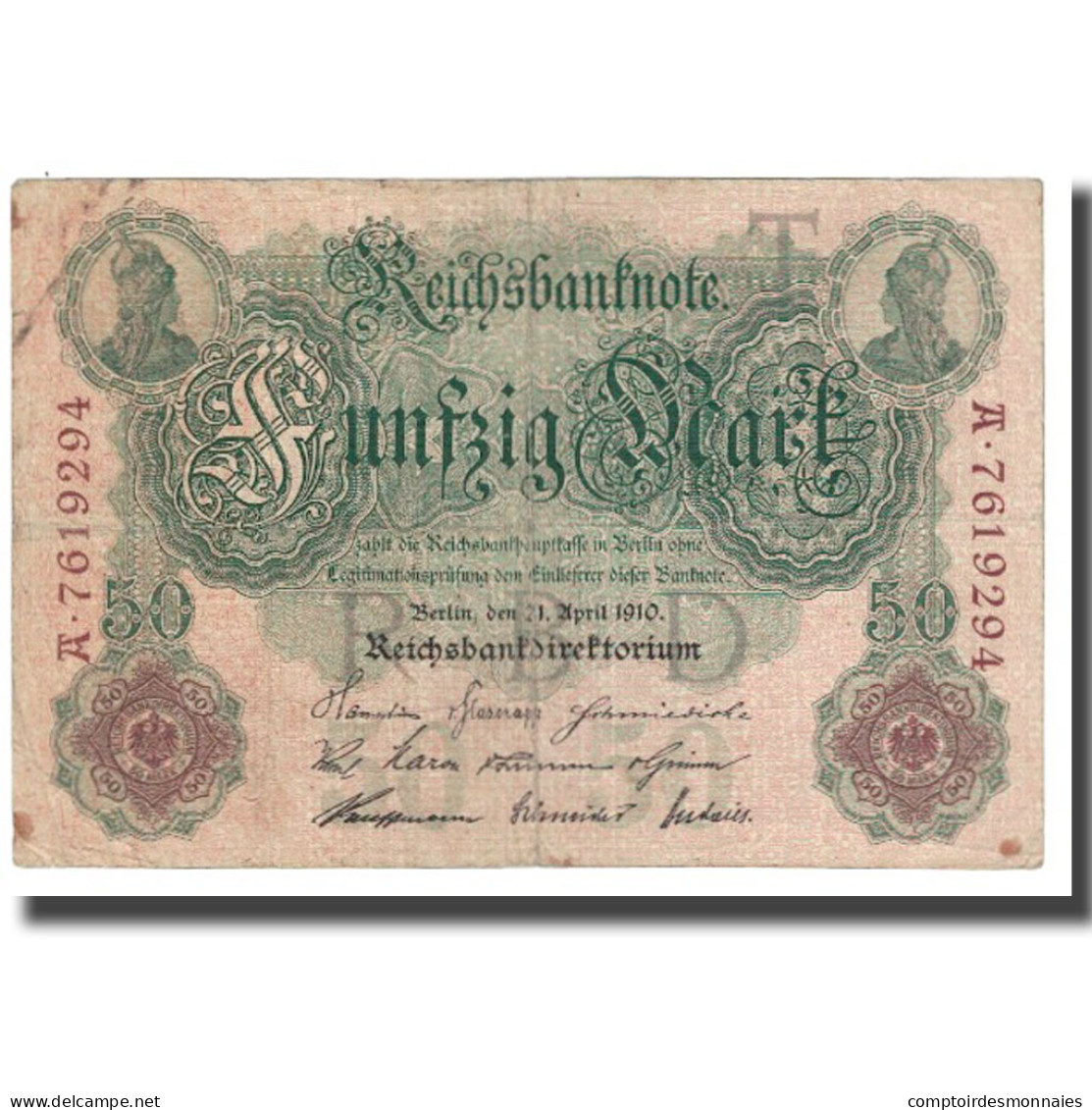 Billet, Allemagne, 50 Mark, 1910, 1910-04-21, KM:41, TB - 50 Mark