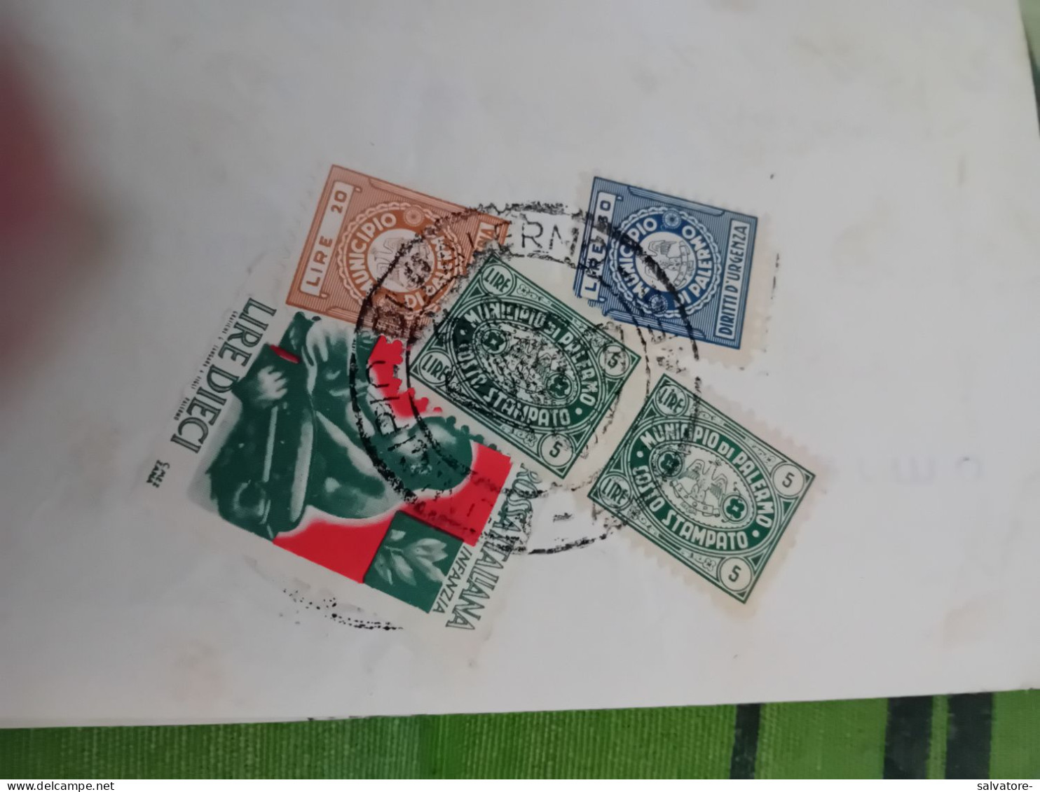 MARCA DA BOLLO CROCE ROSSA ITALIANA LIRE 10 + ALTRE  4- 1958 - Revenue Stamps