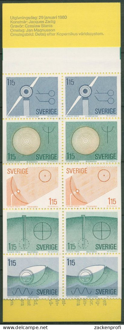 Schweden 1980 Regenerative Energien Markenheftchen MH 77 Postfrisch (C60576) - 1951-80