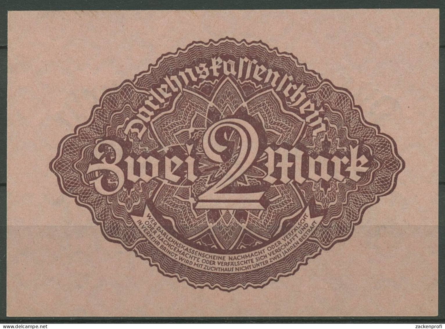 Dt. Reich 2 Mark 1922, DEU-196 Kassenfrisch (K1078) - Reichsschuldenverwaltung
