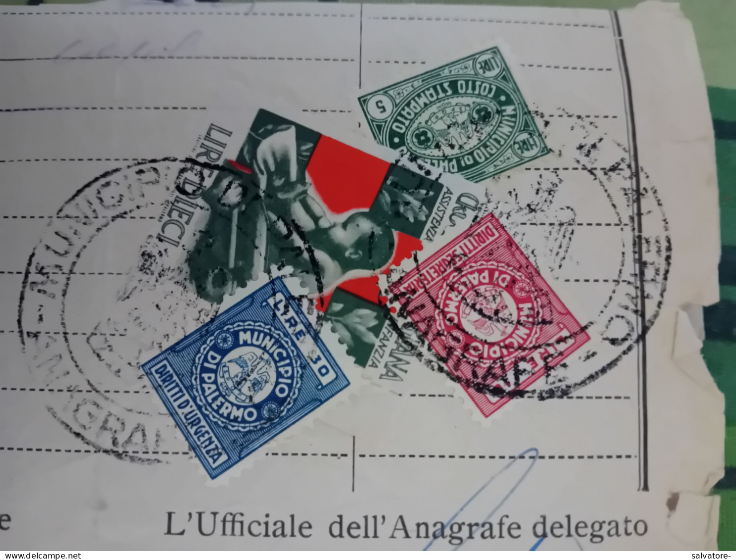 MARCA DA BOLLO CROCE ROSSA ITALIANA + ALTRE  3- 1958 - Revenue Stamps