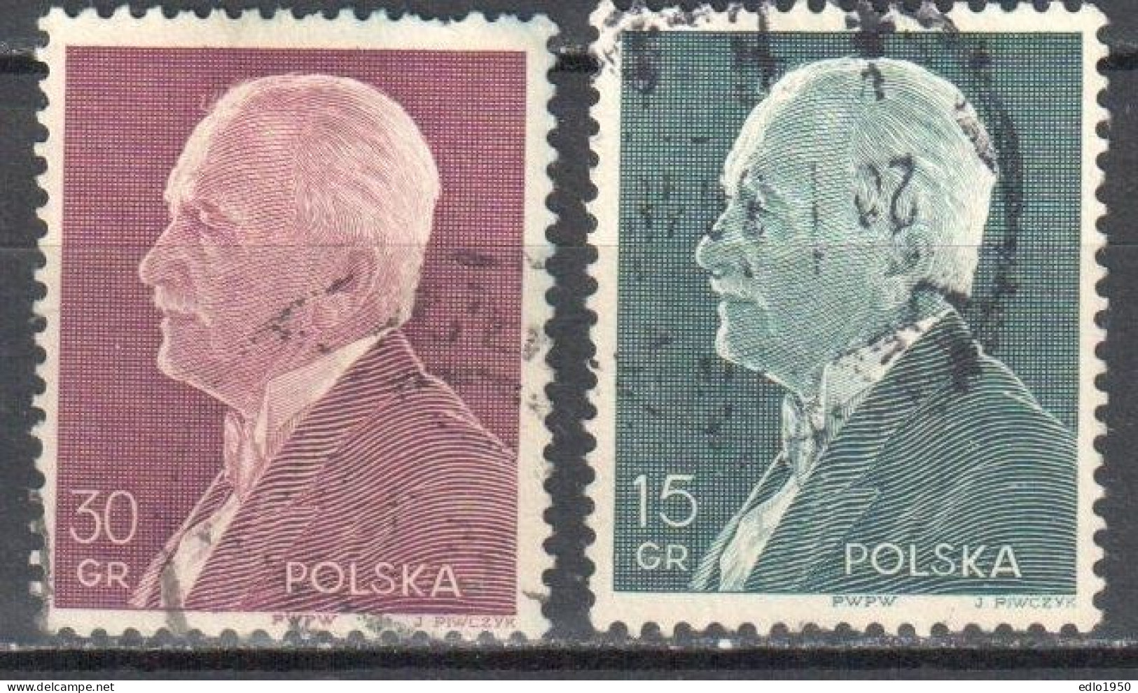 Poland 1938  President Of Poland Ignacy Moscicki  - Mi. 324-25 - Used - Used Stamps