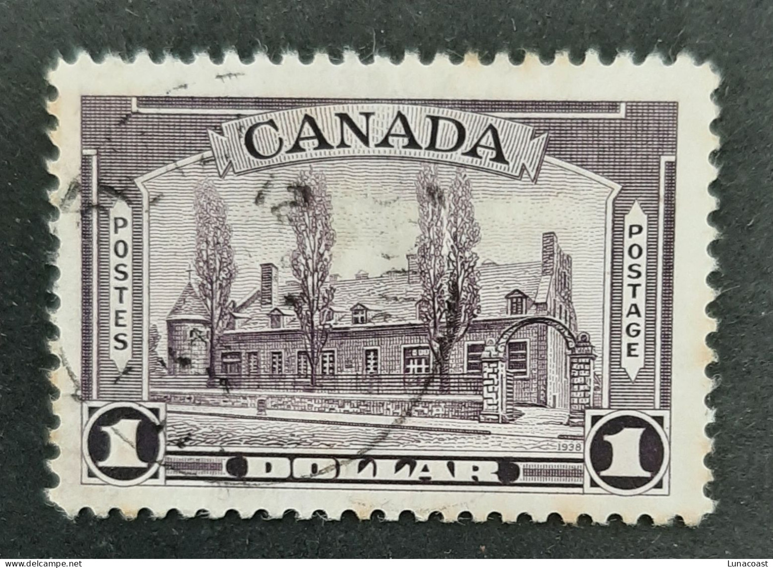 Canada 1938  USED  Sc 245,    1$ Pictorial Issue, Chateuau De Ramezay - Used Stamps