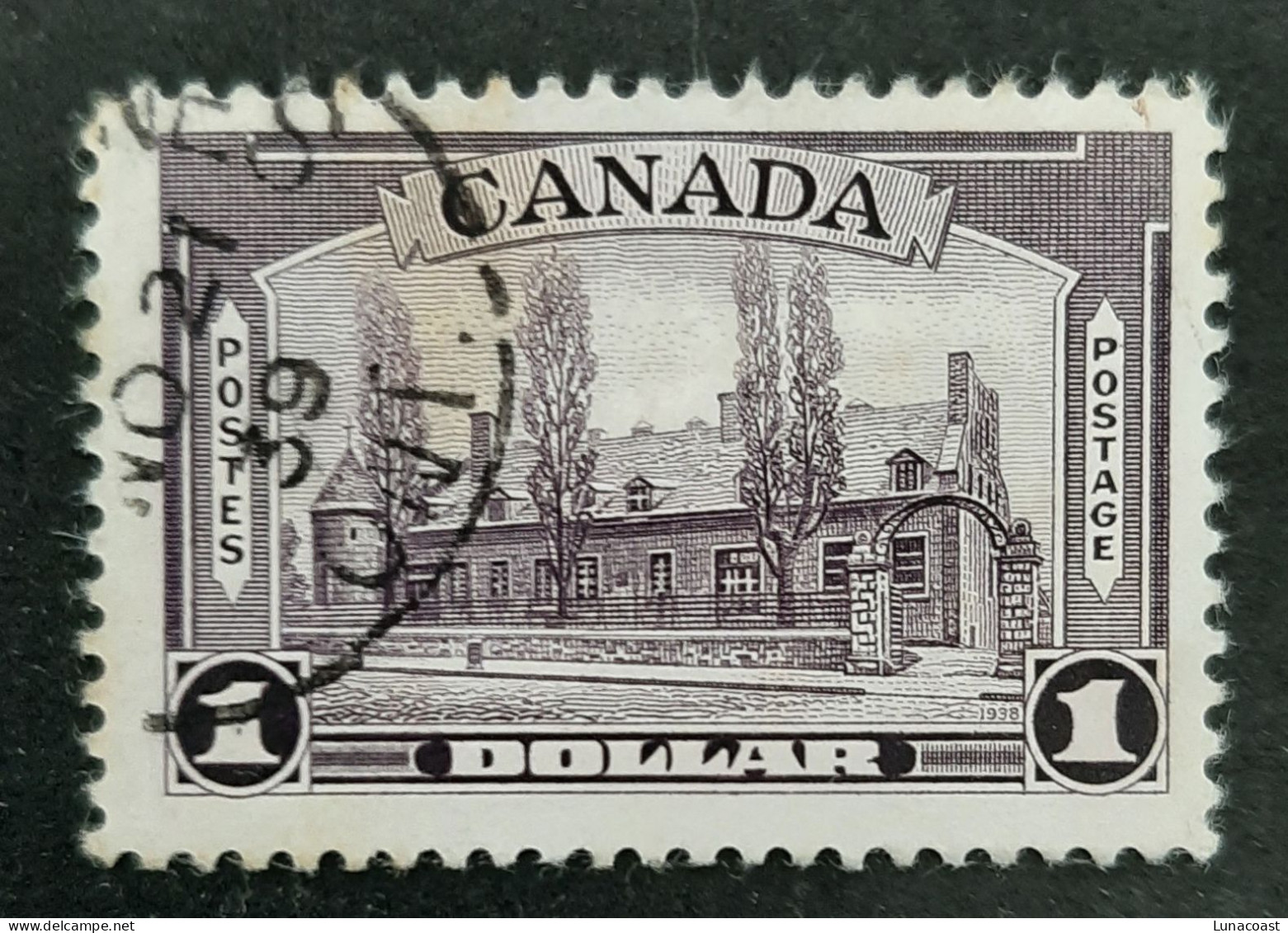 Canada 1938  USED  Sc 245,    1$ Pictorial Issue, Chateuau De Ramezay - Gebruikt