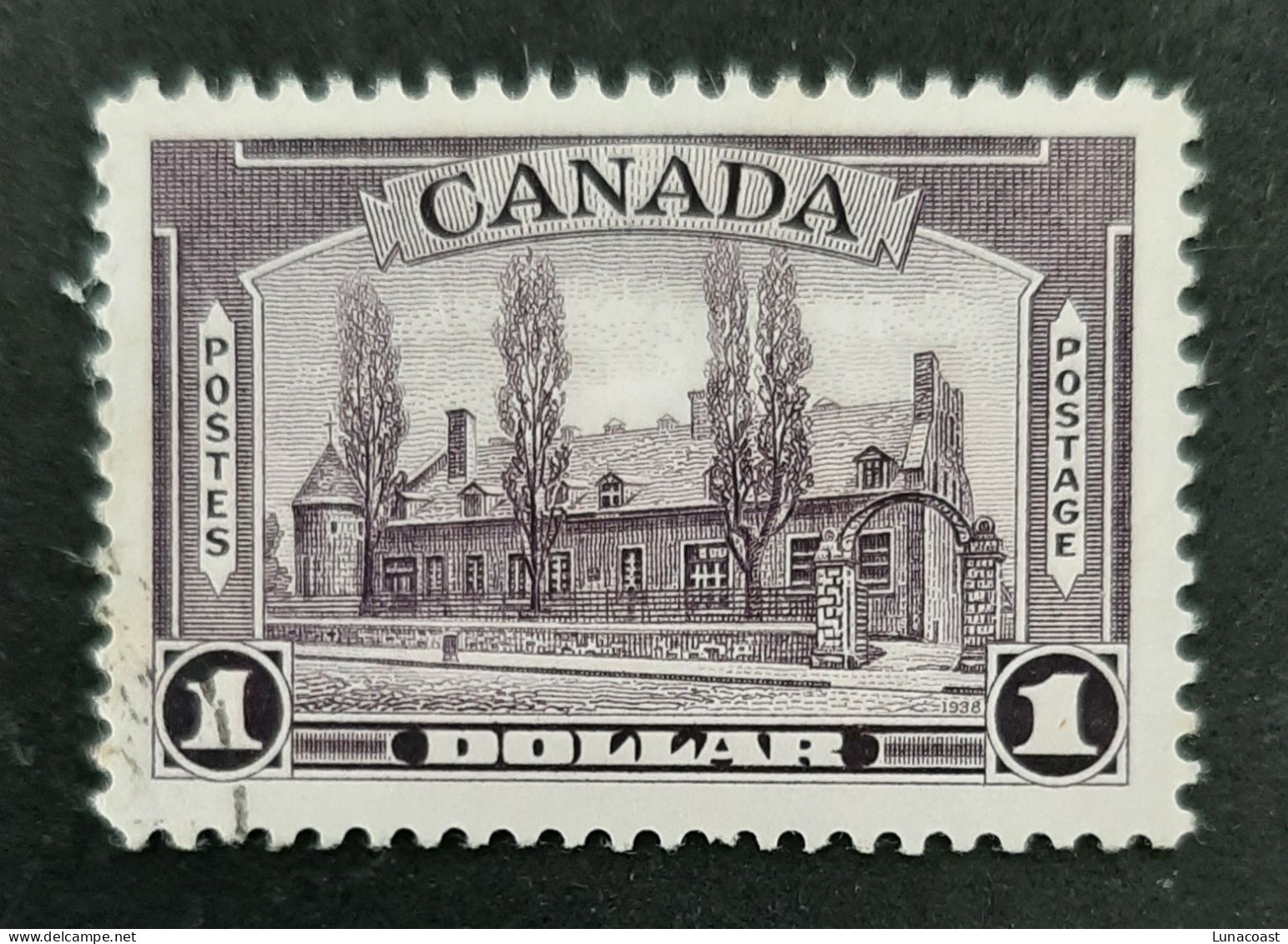 Canada 1938  USED  Sc 245,    1$ Pictorial Issue, Chateuau De Ramezay - Used Stamps