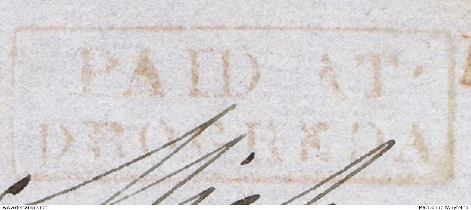 Ireland Louth Dublin Drogheda Paid Three Types PAID AT/DROGHEDA And PAID AT DROGHEDA/1d, Plus Ms "1" - Préphilatélie