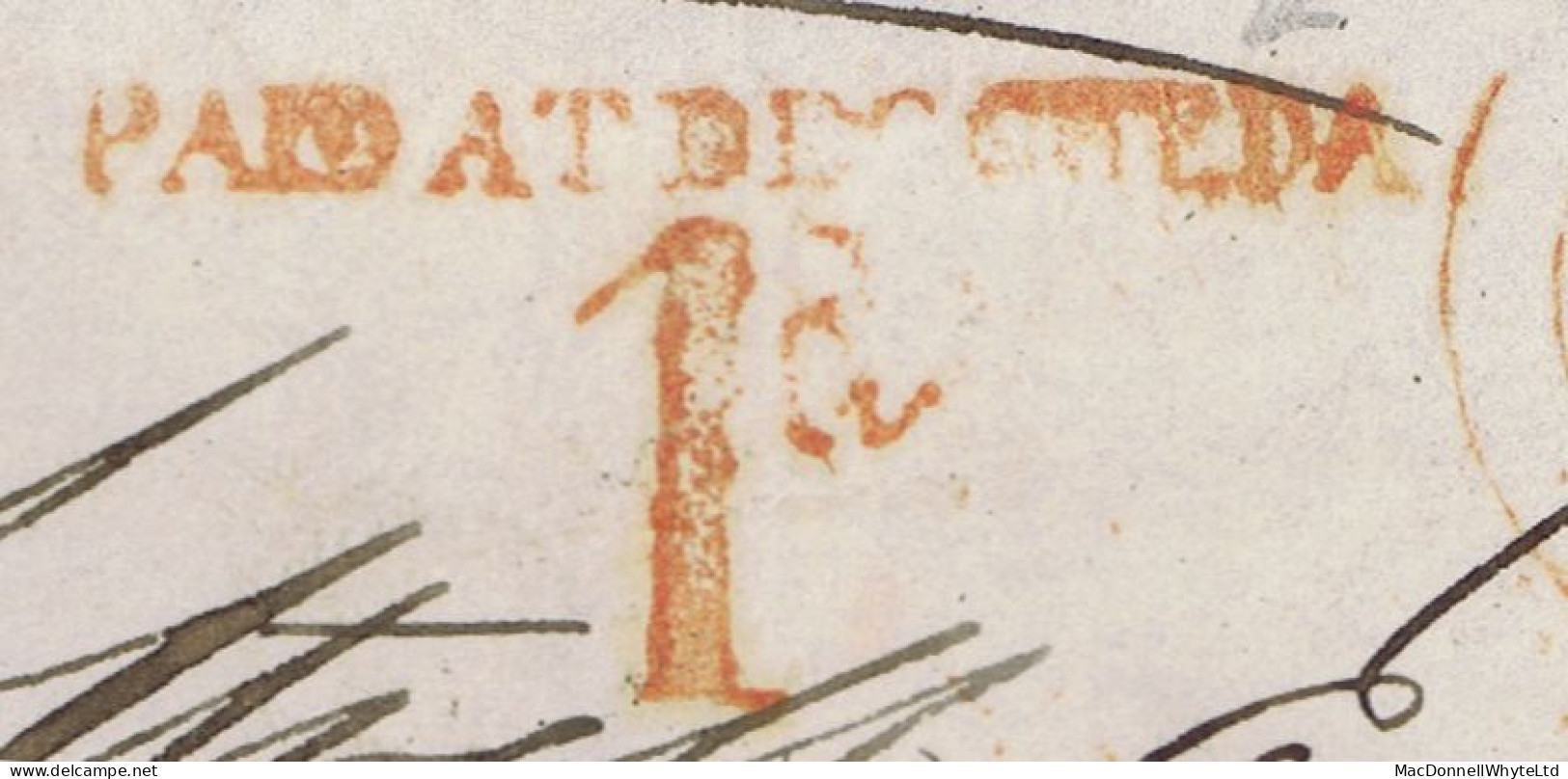 Ireland Louth Dublin Drogheda Paid Three Types PAID AT/DROGHEDA And PAID AT DROGHEDA/1d, Plus Ms "1" - Vorphilatelie