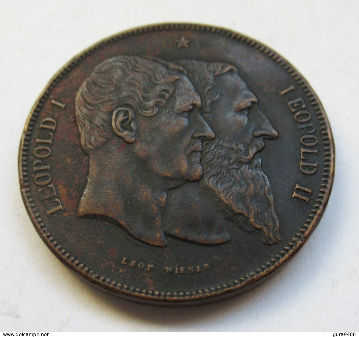 Belgie 5 Francs 1880 Module Independence  Zwarte Patina ! - 5 Frank