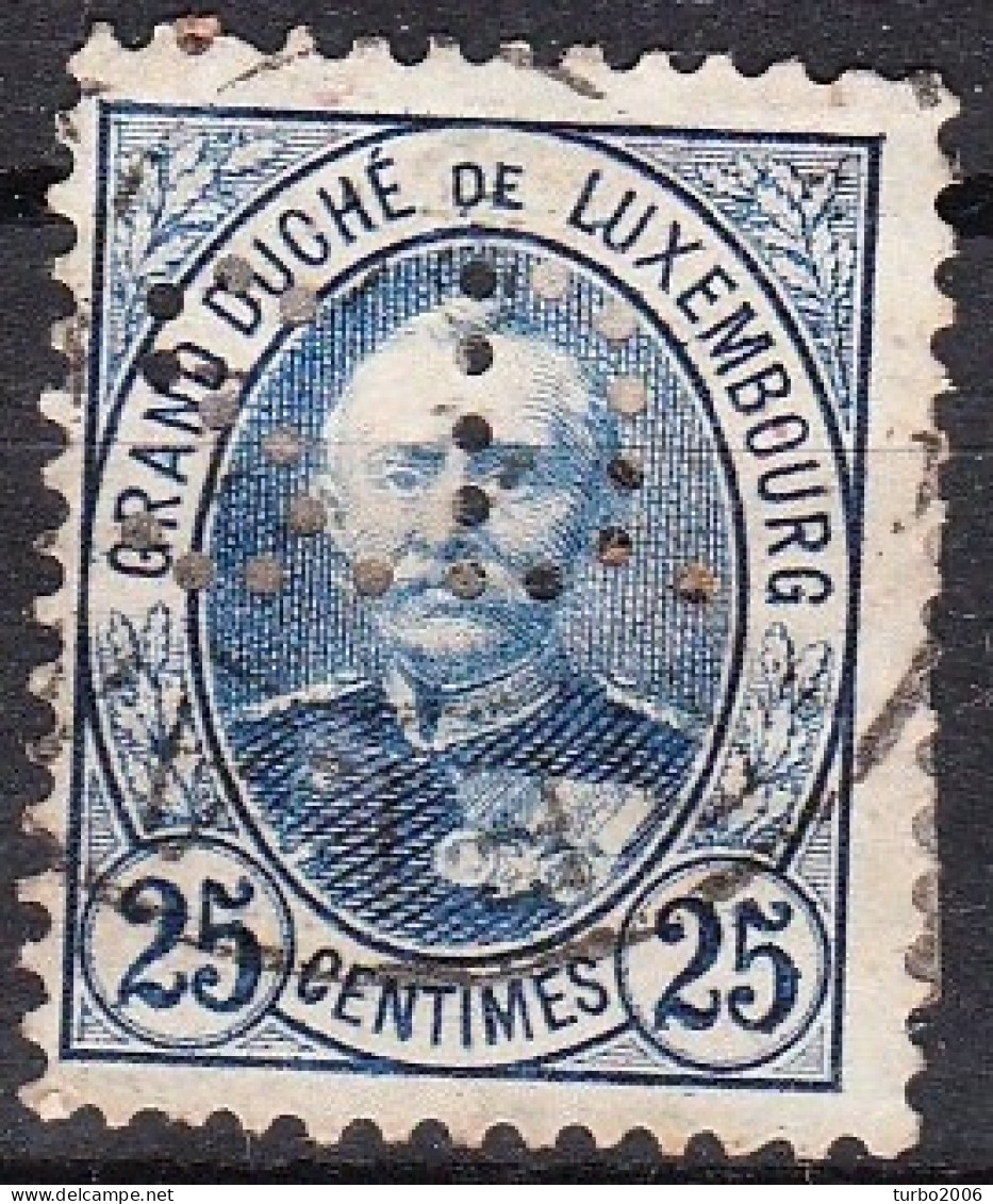 1891 PERFIN S.D.  In Freimarke Grossherzog Adolf 25 C  Blau Michel 60 B. See Scan ! - Variedades & Curiosidades