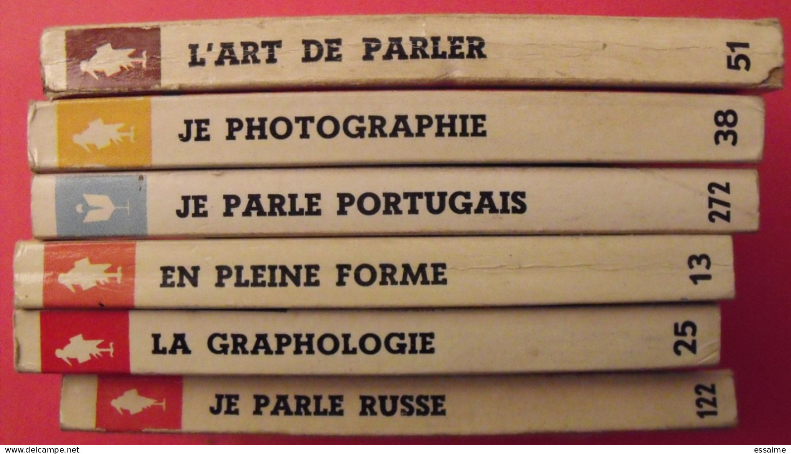 Lot De 6 Marabout Flash 1959-68. Je Parle Russe Portugais Graphologie En Forme Photographie L'art De Parler - Lots De Plusieurs Livres