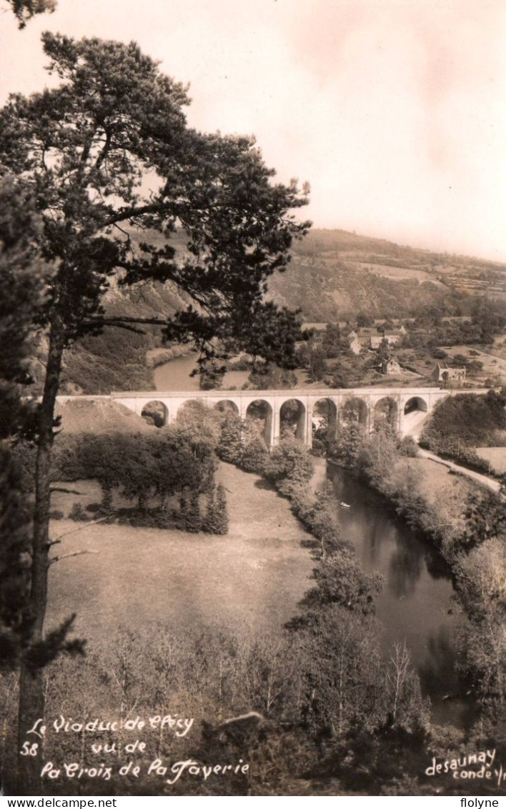 Clécy - Carte Photo - Vue Sur Le Viaduc , De La Croix De La Faverie - Photo Désaunay , Condé Sur Noireau - Clécy