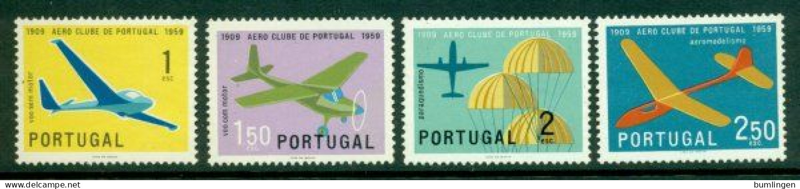 PORTUGAL 1959 Mi 883-86** 50th Anniversary Of Portuguese Aero Club [B289] - Parachutting