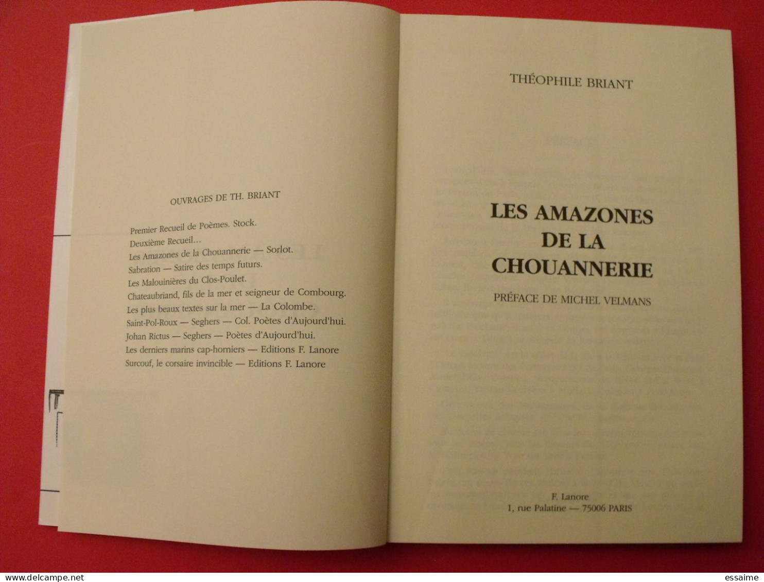 Les Amazones De La Chouannerie. Théophile Briant. Ill De Xavier De Langlais. Sorlot Lanore 1996 - Pays De Loire