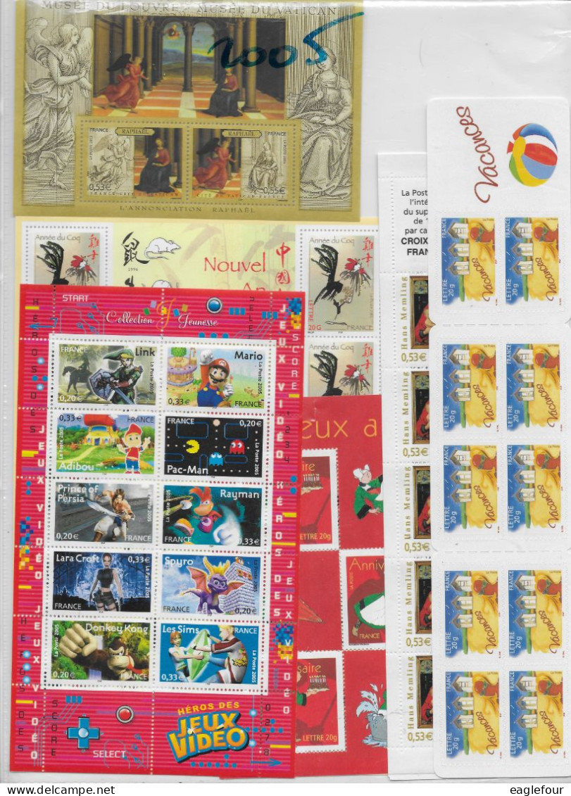 Année 2005 - 141 Timbres + BC3751a + F3749 + BC 3804 + BC 3805 + BC3825 + BF 80 à 92 + PA68 + Préo 249 + Sce 130 à 133 - 2000-2009