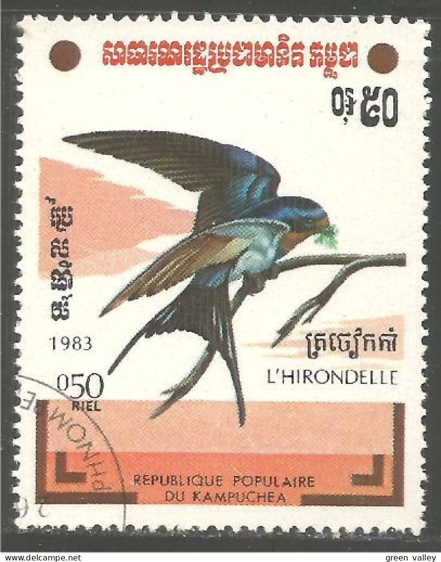 OI-110 Cambodge Hirondelle Swallow Schwalbe Rondine Andorinha Golondrina Zwaluw - Golondrinas
