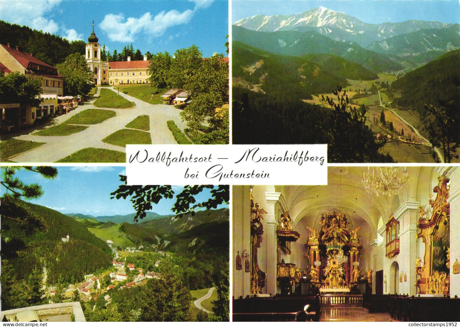 GUTENSTEIN, MULTIPLE VIEWS, ARCHITECTURE, PARK, MOUNTAIN, CHURCH, AUSTRIA, POSTCARD - Gutenstein