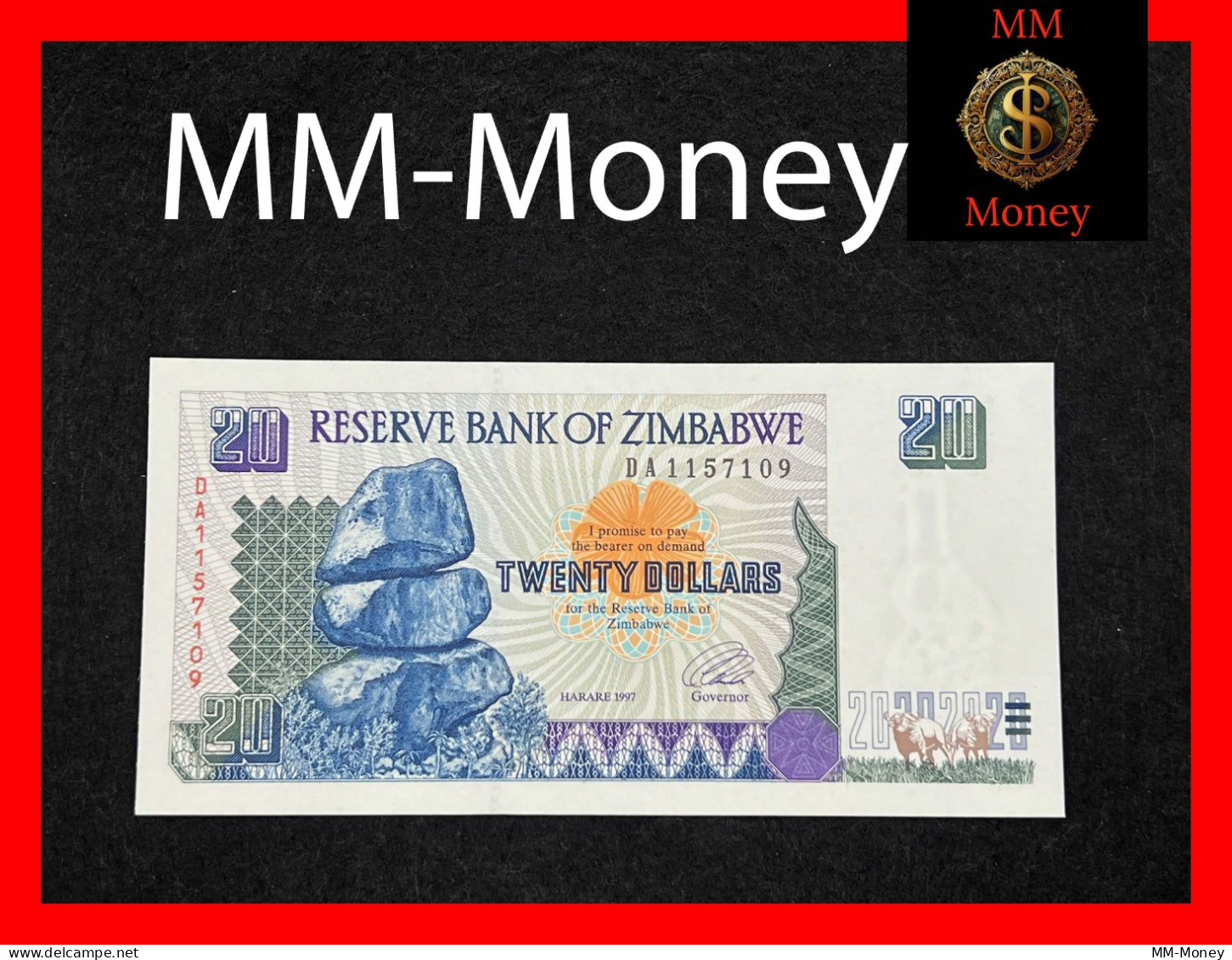 ZIMBABWE  20 $   1997  P.  7      UNC - Simbabwe