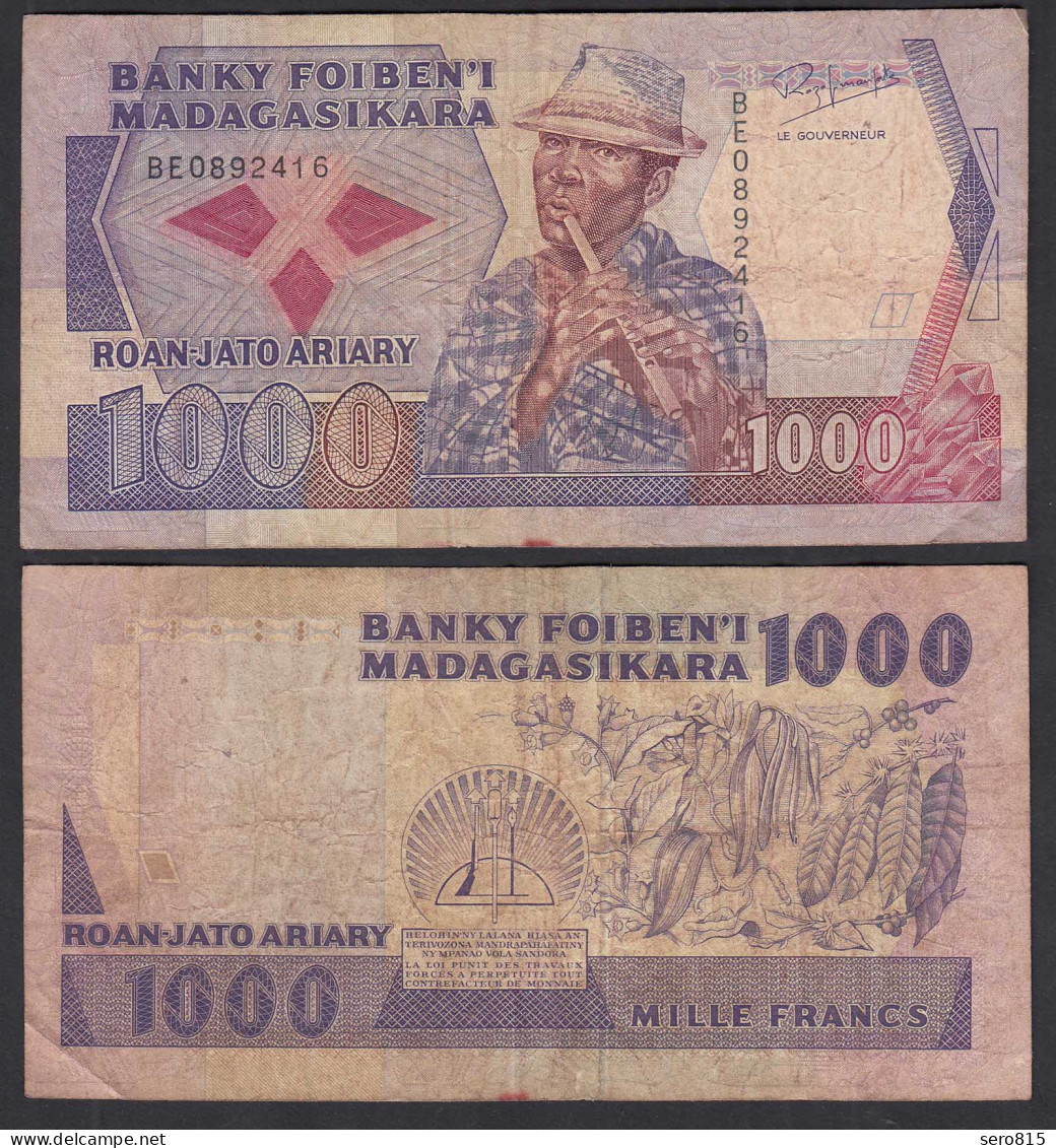 Madagaskar - Madagascar 1000 Francs  (1988-93) Pick 72b F (4)    (32033 - Other - Africa